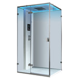 AWT Dampfdusche LD107F15 weiß glänzend 120x90 links